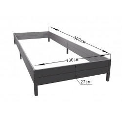 Грядка ПВХ 3х1м, высота 27 см серая