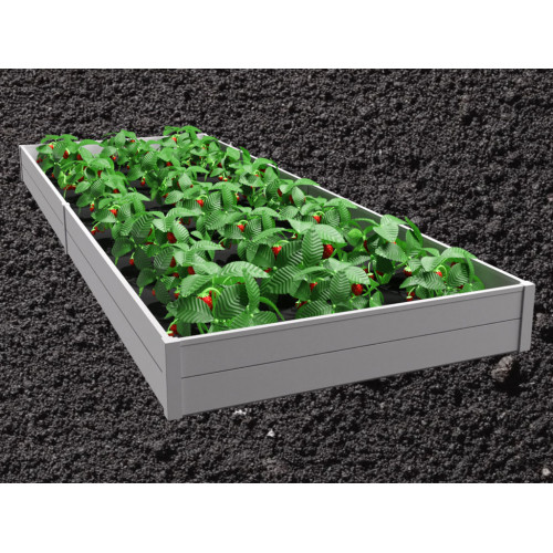 Грядка ПВХ 3х1м, высота 27 см серая