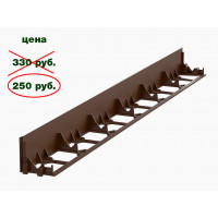 Пластиковый бордюр ГеоПластБорд 78 мм, длина 1 м, коричневый