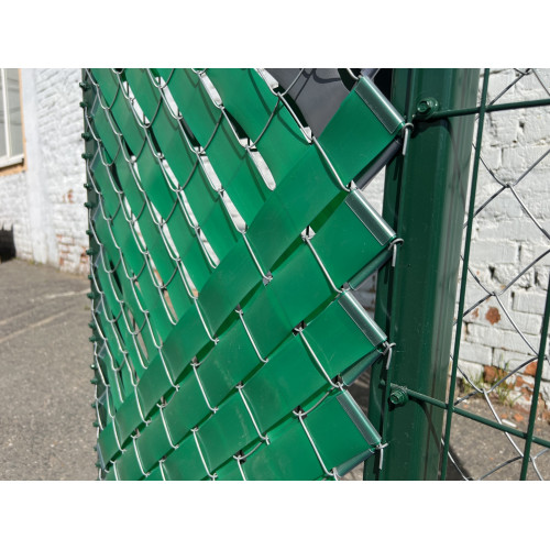 Заборная лента 48 мм х 50 м, зелёная, ПЭ