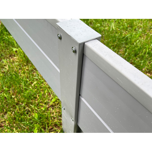 Грядка ПВХ 3х1м, высота 27 см серая