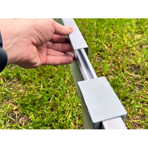 Грядка ПВХ 3х1м, высота 27 см серая