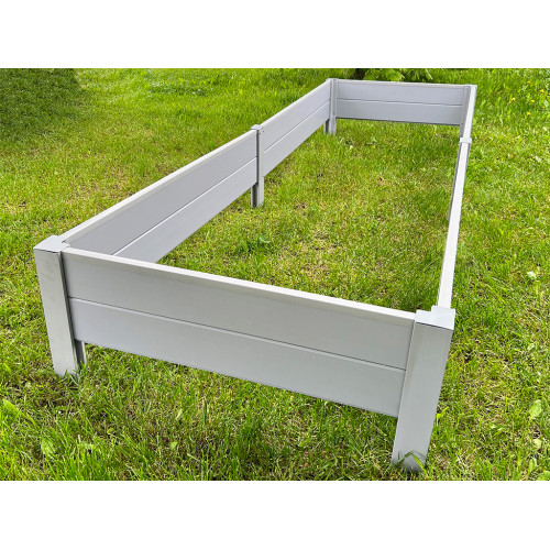 Грядка ПВХ 3х1м, высота 27 см серая