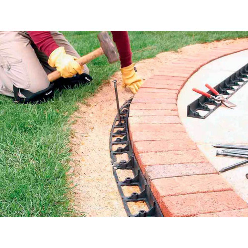 Пластиковый бордюр ГеоПластБорд 78 мм, длина 1 м, коричневый