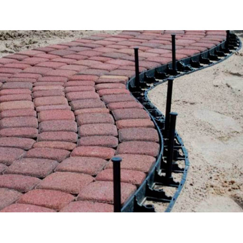 Пластиковый бордюр ГеоПластБорд 58 мм, длина 1 м, коричневый