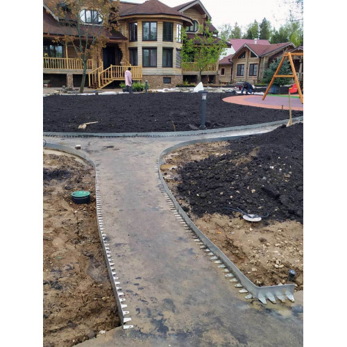 Металлический бордюр 1200*200*70*1,5 компл.