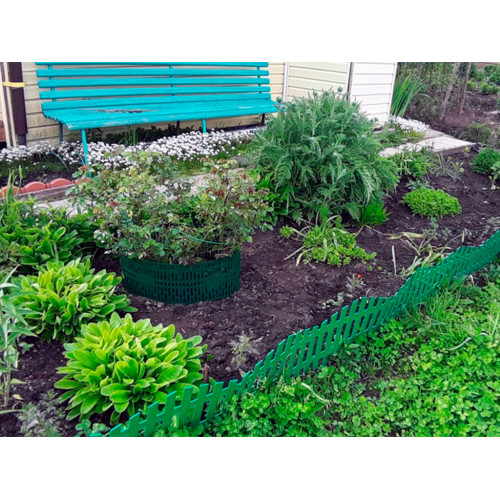 Защитно-декоративное ограждение, цвет зелёный 4 шт Защитно-декоративное ограждение, цвет зелёный 4 шт