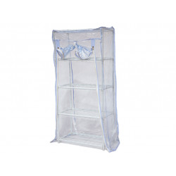 Белая теплица 46*24*100 см, 4 полки с чехлом