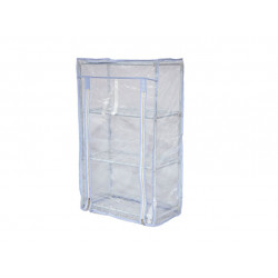 Белая теплица 46*24*75 см, 3 полки с чехлом