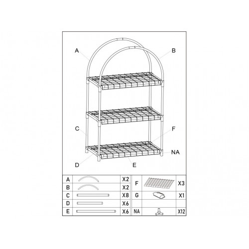 Зеленая теплица c округлым верхом 46*24*75 см, 3 полки с чехлом