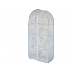 Белая теплица c округлым верхом 59*39*160 см, 4 полки с чехлом