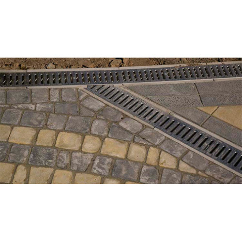 Лоток пластиковый SteePlain DN100 H100 с решеткой стальной тип 1