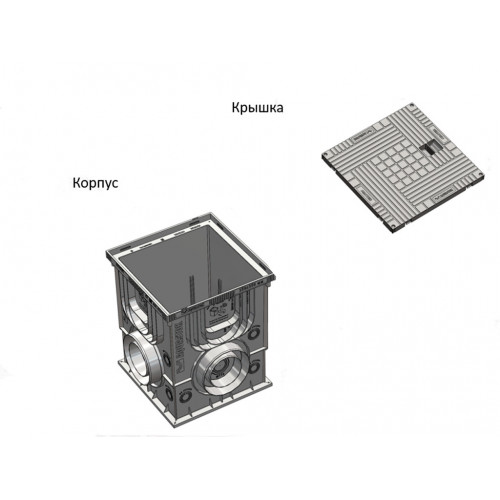 Колодец коммуникационный Master 350х350х420 (с крышкой)