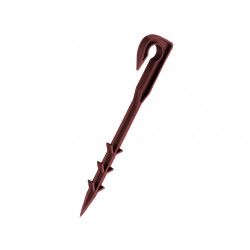 Колышек для капельной трубки КОРИЧНЕВЫЙ Г-образный 16 мм - пакет 40 шт