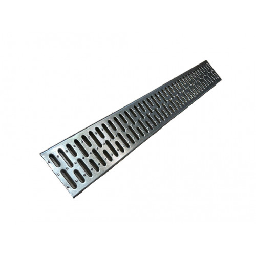 Лоток пластиковый SteePlain DN100 H100 с решеткой стальной тип 1