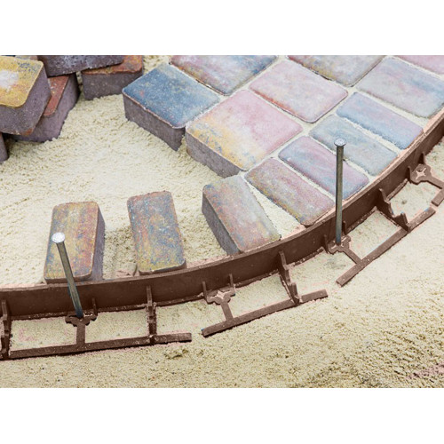 Пластиковый бордюр ГеоПластБорд 58 мм, длина 1 м, коричневый