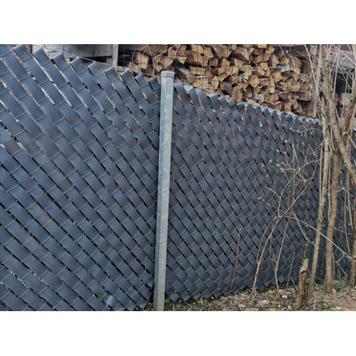 Заборная лента 48 мм х 50 м, коричневая, ПЭ