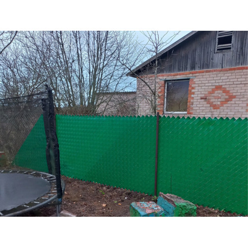 Заборная лента 48 мм х 50 м, зелёная, ПЭ