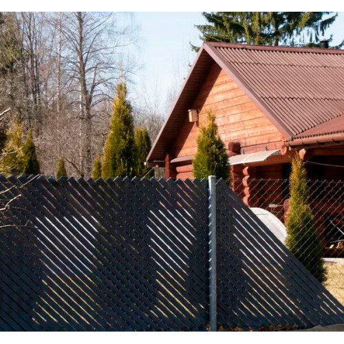 Заборная лента 48 мм х 50 м, зелёная, ПЭ