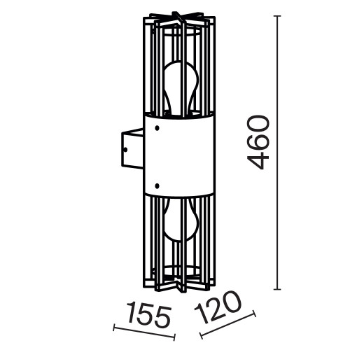Настенный светильник (бра) Outdoor O453WL-02GF