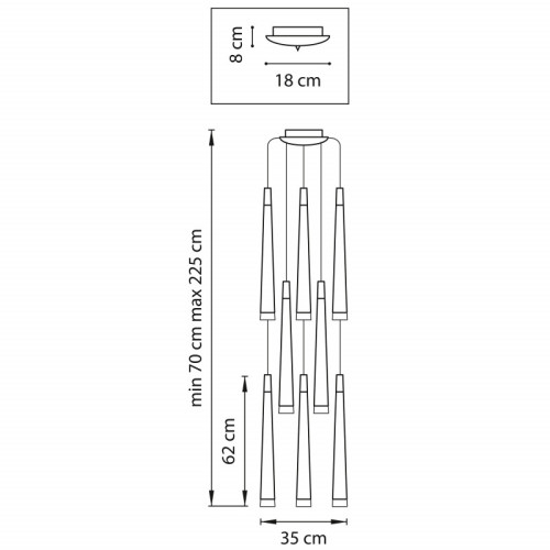 Каскадная люстра Lightstar 807083 Каскадная люстра Lightstar 807083