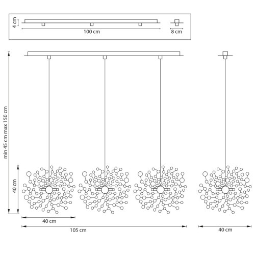 Подвесная люстра Lightstar L3PL721134 Подвесная люстра Lightstar L3PL721134
