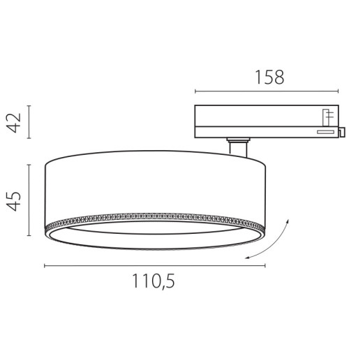 Светильник на шине Lightstar A5636QT60G Светильник на шине Lightstar A5636QT60G