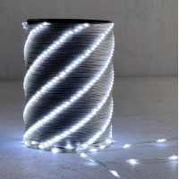 Гирлянда Роса 20м Белая 24В, 400 LED, Провод Прозрачный ПВХ, IP65,Rosa400-10-1W