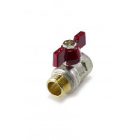 Кран шаровый 3/4" г-ш бабочка, ник., стандартный