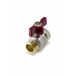 Кран шаровый 3/4" г-ш бабочка, ник., стандартный