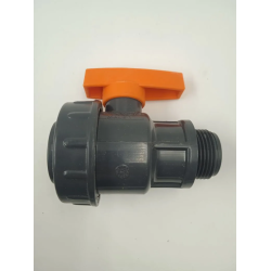 Кран шаровый PVC 1" НР-ВР \ AQUA