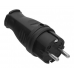 Вилка каучук. прямая 2Р+РЕ 16А 220В IP44