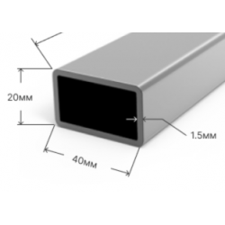 Металлическая профильная труба 40х20х1,5 Металлическая профильная труба 40х20х1,5