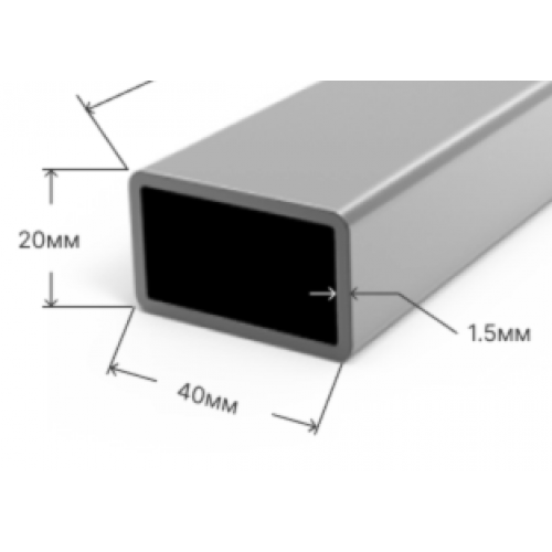 Металлическая профильная труба 40х20х1,5