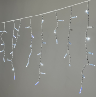 Гирлянда Бахрома 3,1 x 0,5 м Белая с Мерцанием Белого Диода 220В, 120 LED, Провод Белый Каучук 2,3мм