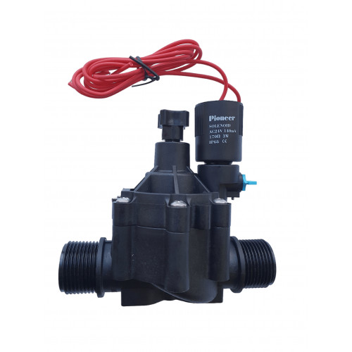 Pioneer 101-DH-MM - э/м клапан, с регулятором потока 1" НР, соленоид 24VAC