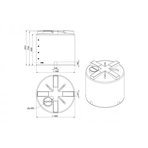 Емкость TH 5000л черная