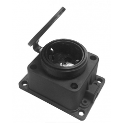 Розетка каучук. настенная 1-я с З/К и защитной крышкой