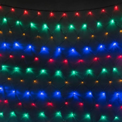 Светодиодная Сеть 2 х 2 м Тепло-Белая 24В, 256 LED, Провод Черный ПВХ, IP54,NTL256M-11-1WW