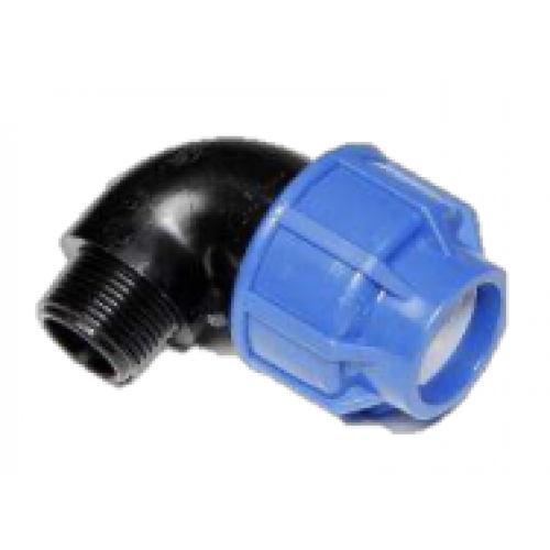 Plastica Alfa 16825-3-D - угольник 25×1" НР (Black Line)