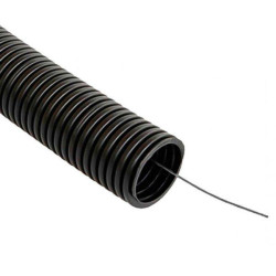 Труба ПНД гофрированная 25мм с зондом черная; (50м)