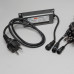 Комплект 5 Разноцветных Нитей по 20м, 1000 LED, Провод Черный Каучук 2,3мм, IP54