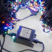 Комплект 5 Разноцветных Нитей по 20м с Мерцанием Белого Диода, 1000 LED, Провод Черный Каучук 2,3мм, IP54