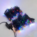 Комплект 3 Разноцветных Нити по 20м с Мерцанием Белого Диода, 600 LED, Провод Черный Каучук 2,3мм, IP54