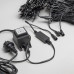 Комплект 3 Разноцветных Нити по 20м с Мерцанием Белого Диода, 600 LED, Провод Черный Каучук 2,3мм, IP54