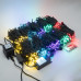 Комплект 10 Разноцветных Нитей по 10м, 1000 LED, Провод Черный Каучук 2,3мм, IP65