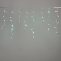 Гирлянда Бахрома с Колпачком 3,1 x 0,5 м Аква 220В, 120 LED, Провод Прозрачный ПВХ, IP65