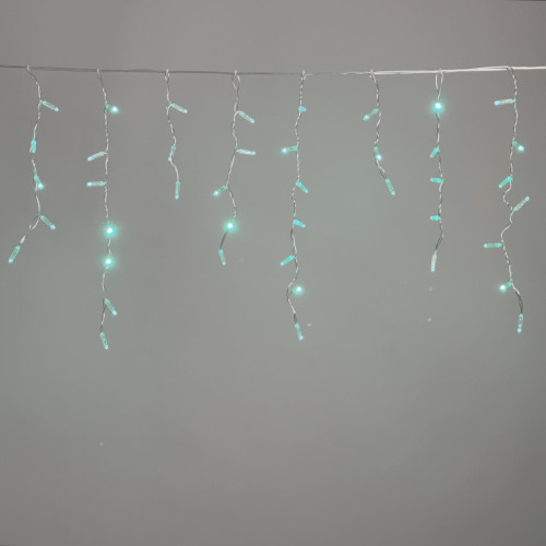 Гирлянда Бахрома с Колпачком 3,1 x 0,5 м Аква 220В, 120 LED, Провод Прозрачный ПВХ, IP65