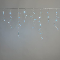 Гирлянда Бахрома с Колпачком 3,1 x 0,5 м Небесно-Голубая 220В, 120 LED, Провод Прозрачный ПВХ, IP65
