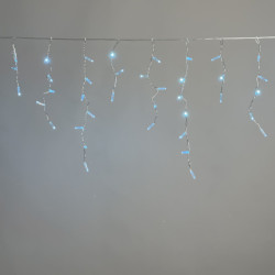 Гирлянда Бахрома с Колпачком 3,1 x 0,5 м Небесно-Голубая 220В, 120 LED, Провод Прозрачный ПВХ, IP65